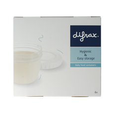 Difrax Voeding bewaarbakjes 6 Stuks