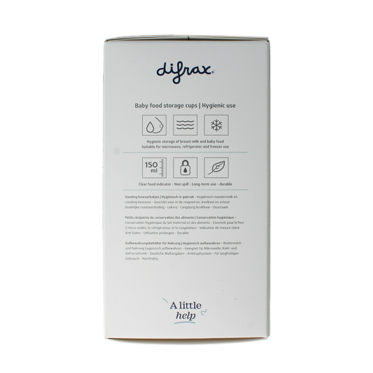 Difrax Voeding bewaarbakjes 6 Stuks