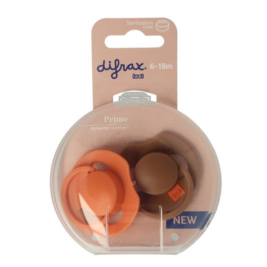 Difrax Fopspeen prime 6-18 maanden assorti 2.00 Stuks