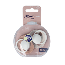 Difrax Fopspeen glow dynamic 0-6 mnd ivory/blush 2.00 Stuks