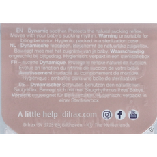 Difrax Fopspeen glow dynamic 0-6 mnd ivory/blush 2 Stuks