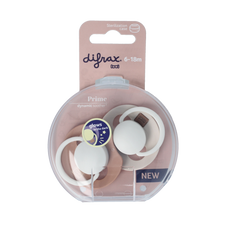 Difrax Fopspeen glow dynamic 6-18  mnd ivory/blush 2.00 Stuks