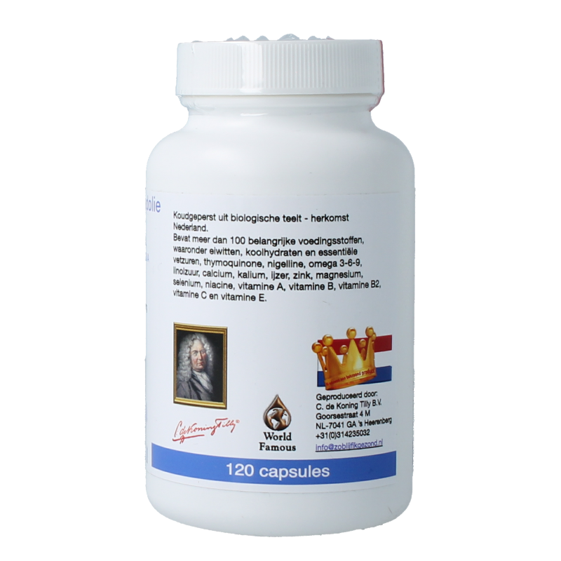 De Koning Tilly Zwarte komijnzaad capsules 120 Capsules