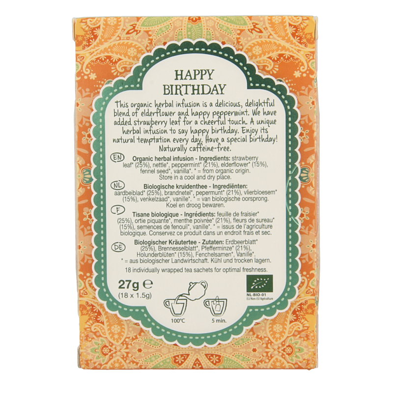 Natural Temptation Happy birthday bio 18 Zakjes