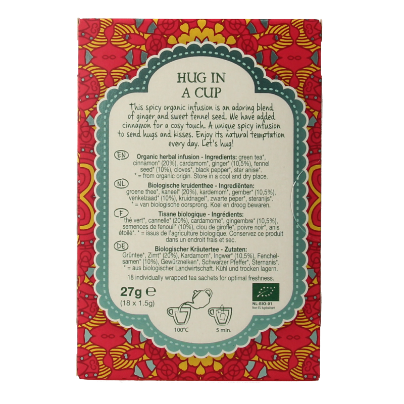 Natural Temptation Hug in a cup bio 18 Zakjes