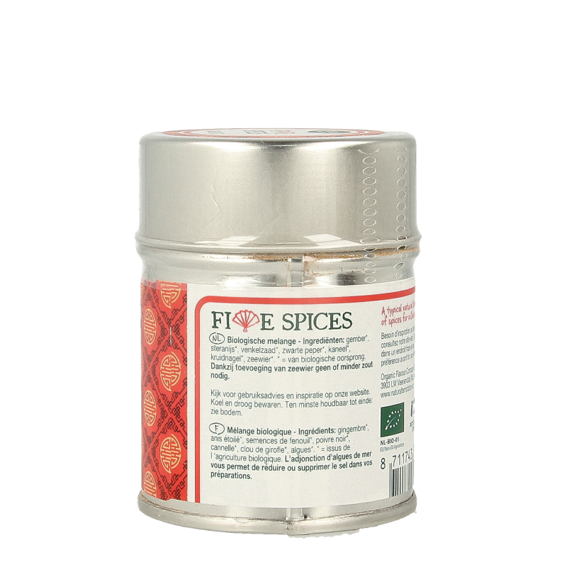 Natural Temptation Five spices blikje natural spices bio 50 Gram