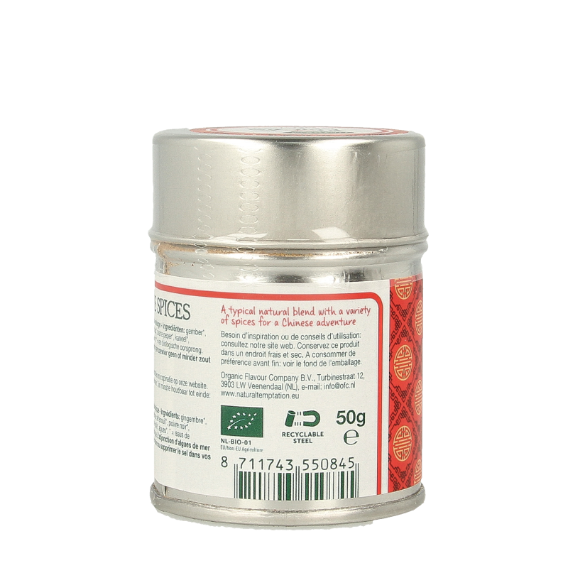 Natural Temptation Five spices blikje natural spices bio 50 Gram