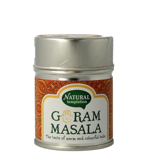 Natural Temptation Garam masala blikje natural spices bio 50 Gram