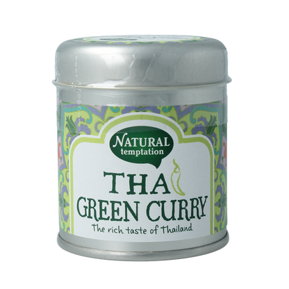 Natural Temptation Thai green curry blikje bio 35.00 Gram
