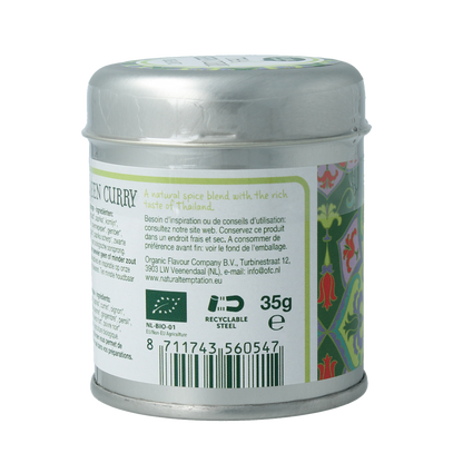 Natural Temptation Thai green curry blikje bio 35.00 Gram