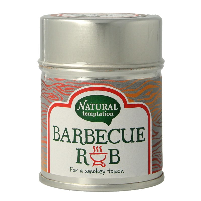 Natural Temptation Barbecue rub blikje bio 40 Gram