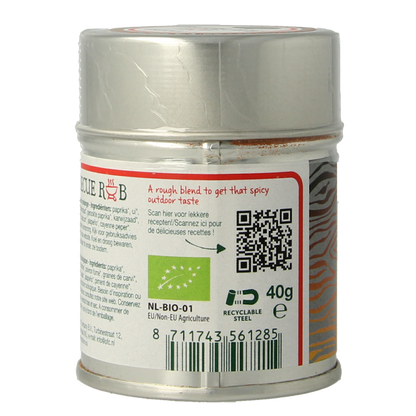 Natural Temptation Barbecue rub blikje bio 40.00 Gram