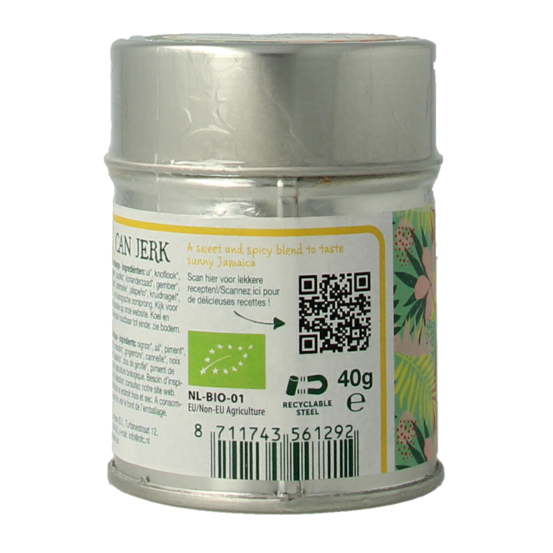 Natural Temptation Jamaican jerk blikje bio 40 Gram