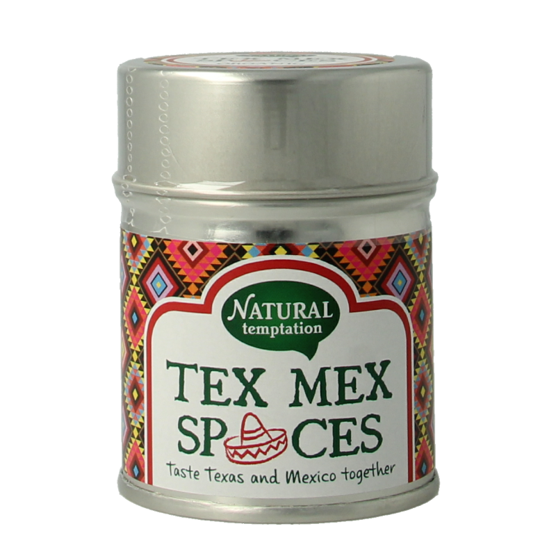 Natural Temptation Tex Mex spices blikje bio 40 Gram
