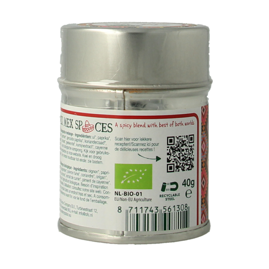 Natural Temptation Tex Mex spices blikje bio 40 Gram