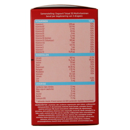 Dagravit Totaal 30 dispenser navul  150 Dragees