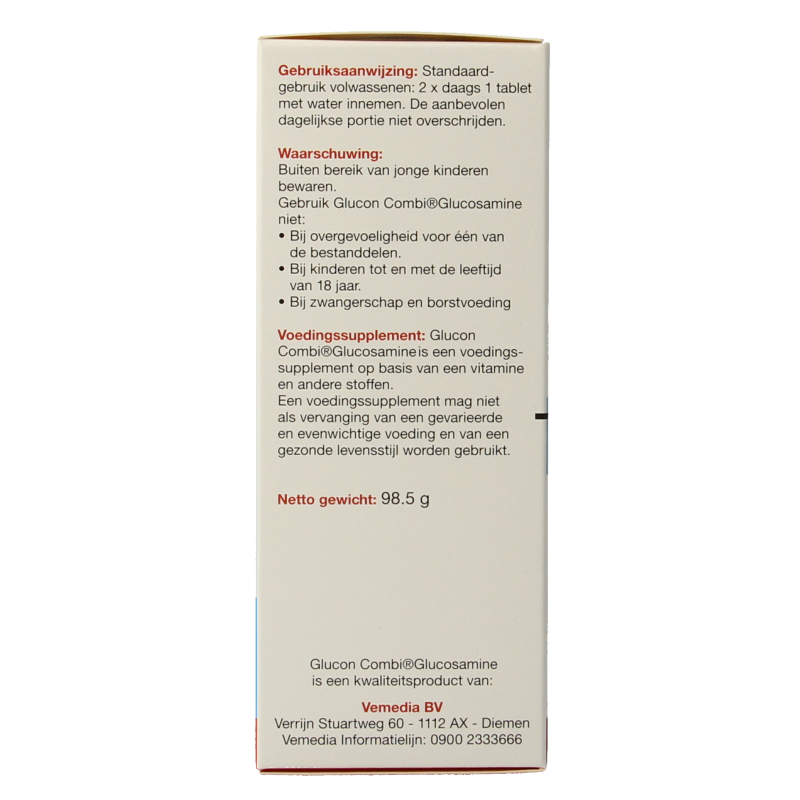 Glucon Combi Glucosamine & chondroitine vitamine C 60 Tabletten