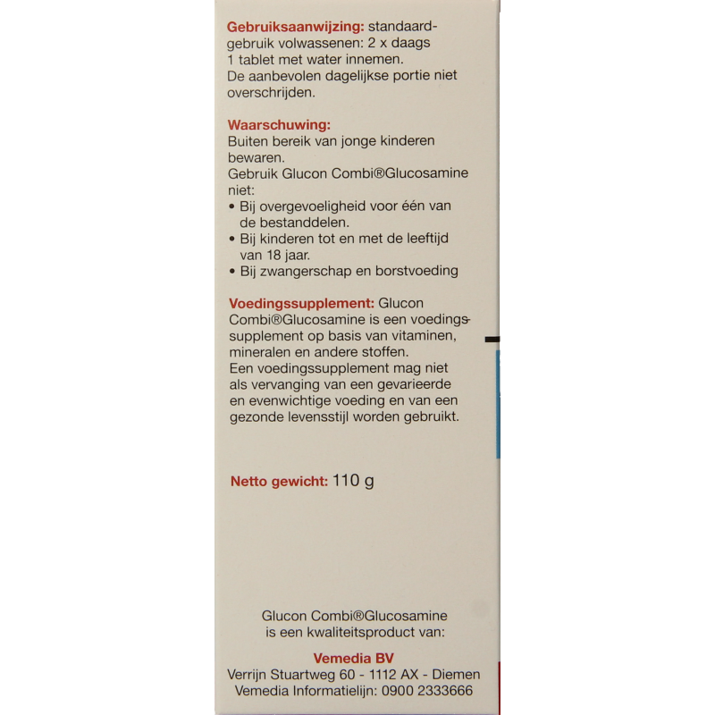 Glucon Combi Glucosamine & chondroitine MSM mangaan 60 Tabletten