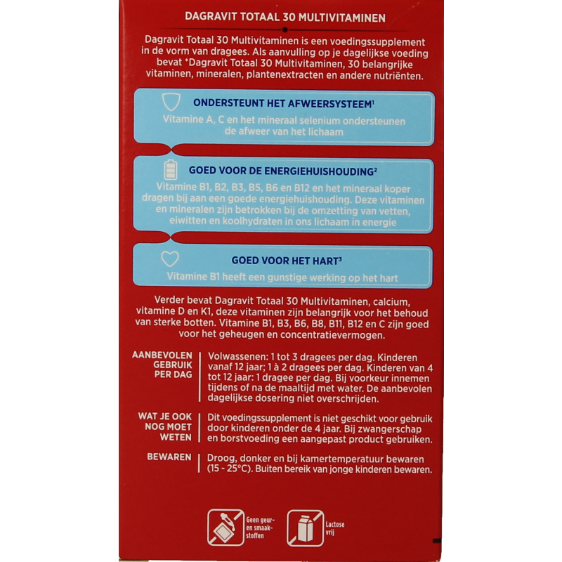 Dagravit Totaal 30 tijdelijk 50 dragees gratis 500 Dragees