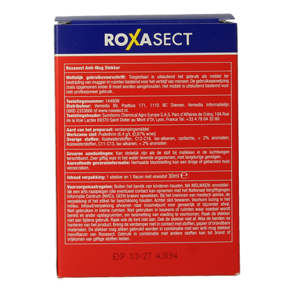 Roxasect Stekker tegen muggen op basis van prallethrin 1.00 Stuks
