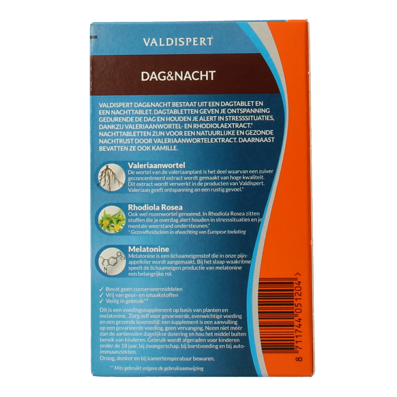 Valdispert Dag & nacht 60 Tabletten