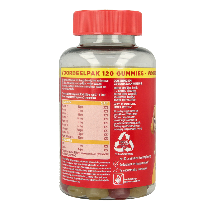Dagravit Kids-xtra 3-5 jaar 120 Gummies