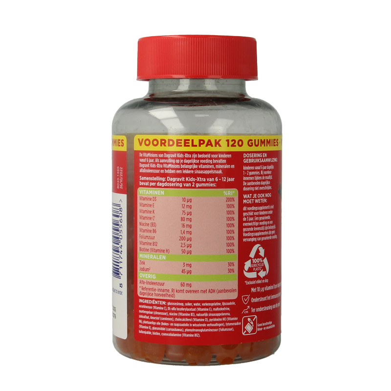 Dagravit Kids-xtra 6-12 jaar 120 Gummies