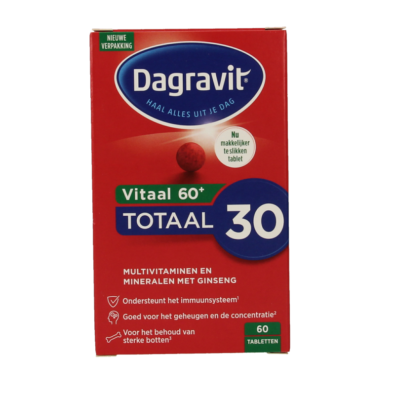 Dagravit Totaal 30 vitaal 60+ 60 Tabletten