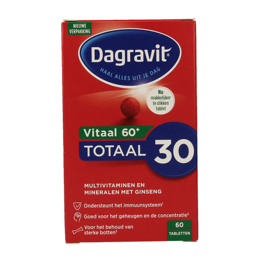 Dagravit Totaal 30 vitaal 60+ 60 Tabletten