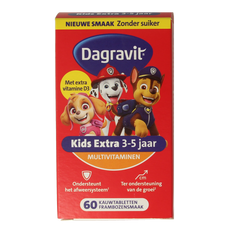 Dagravit Kids extra 3 - 5 jaar 60.00 Kauwtabletten