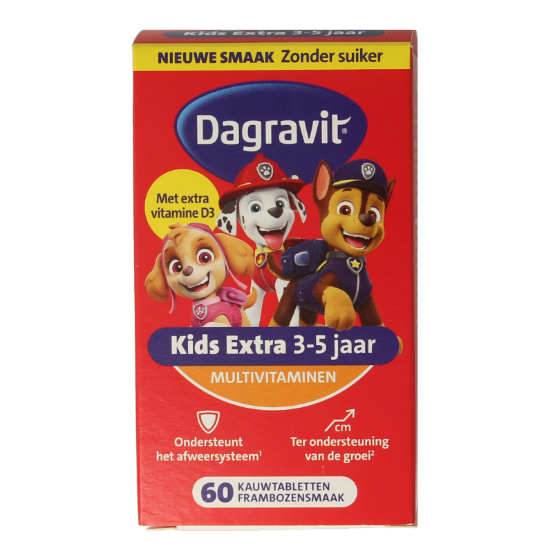 Dagravit Kids extra 3 - 5 jaar 60 Kauwtabletten