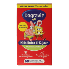 Dagravit Kids extra 6 - 12 jaar 60 Kauwtabletten
