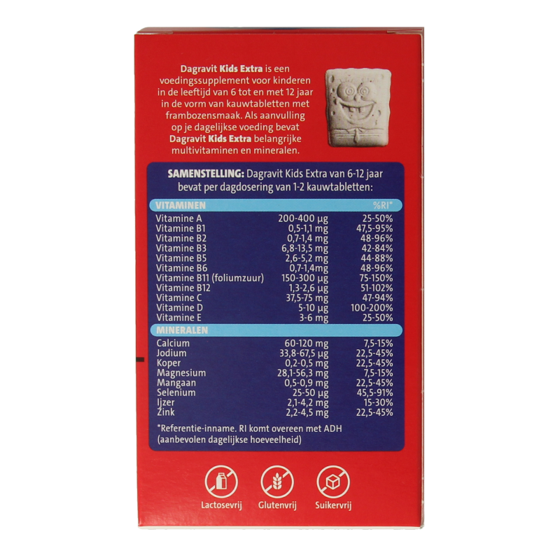 Dagravit Kids extra 6 - 12 jaar 60 Kauwtabletten