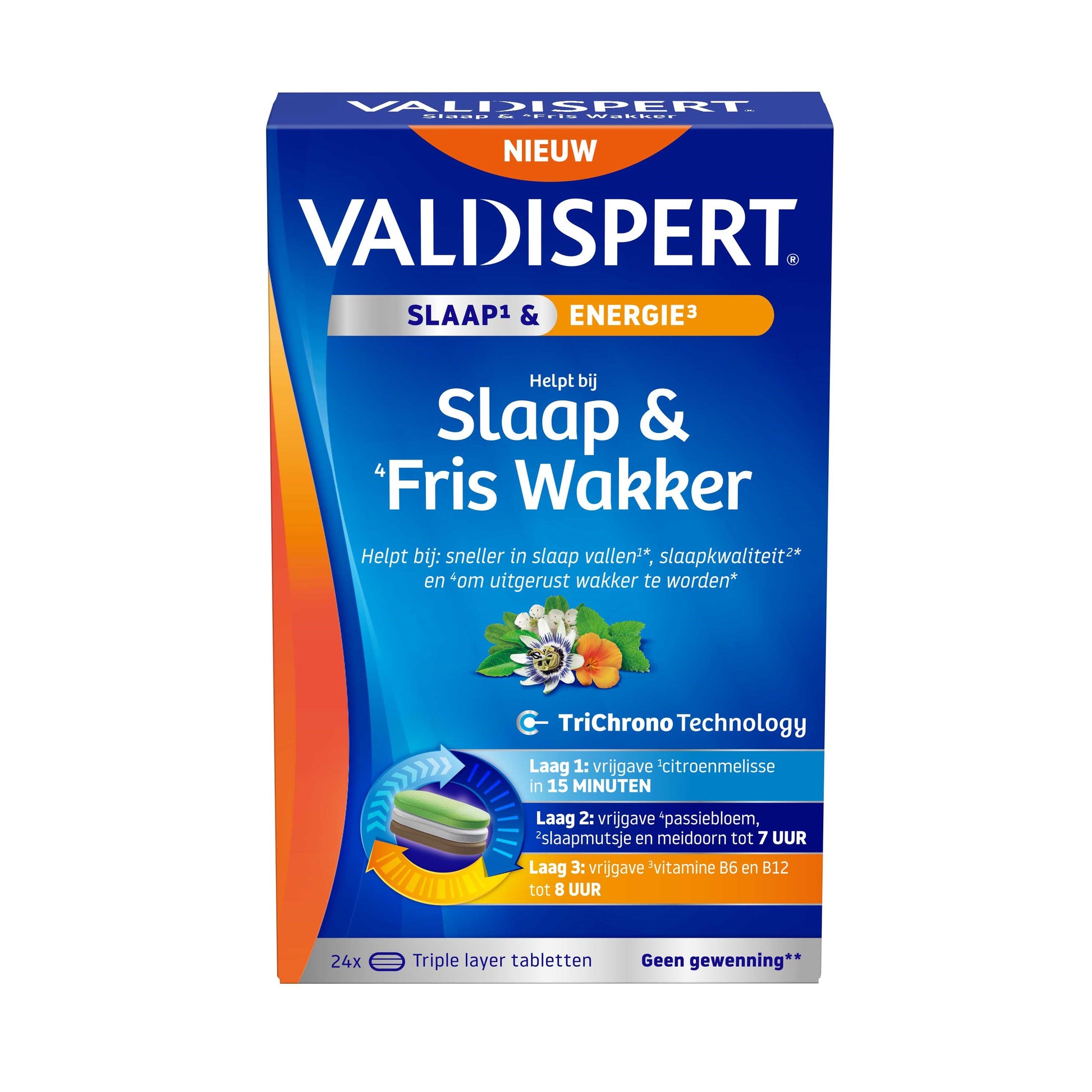 Valdispert Slaap & fris wakker 24 Tabletten