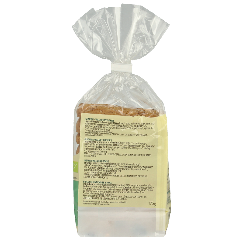 Billy's Farm Gember walnootstaafjes bio 175 Gram