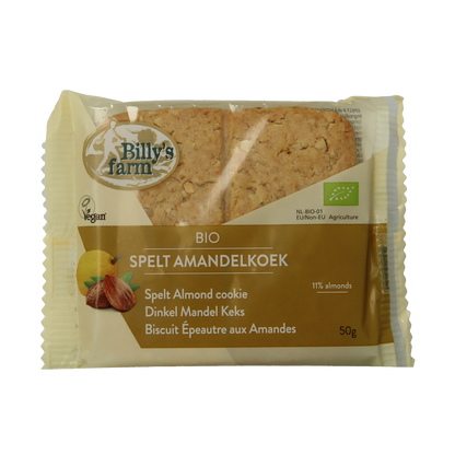 Billy's Farm Spelt amandelkoeken bio 50.00 Gram