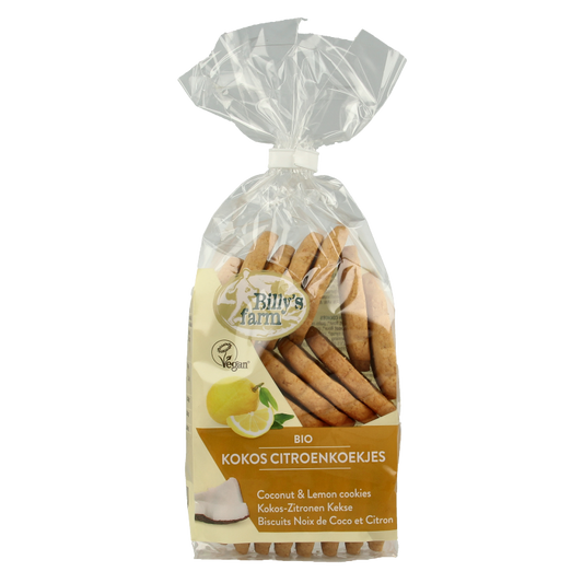 Billy's Farm Kokos citroenkoekjes bio 175 Gram