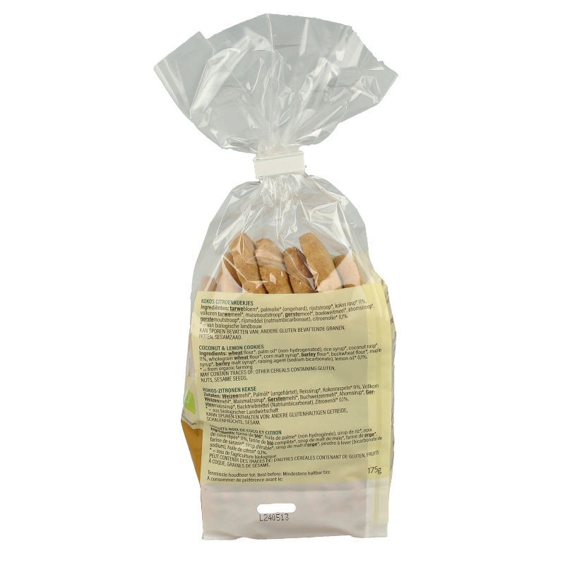 Billy's Farm Kokos citroenkoekjes bio 175 Gram