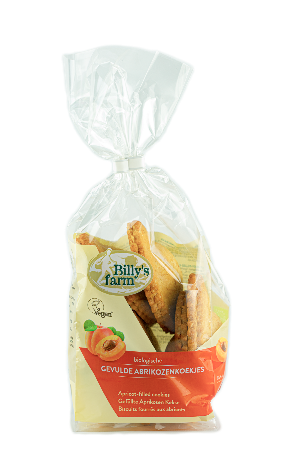 Billy's Farm Abrikozenkoekje gevuld bio 200 Gram