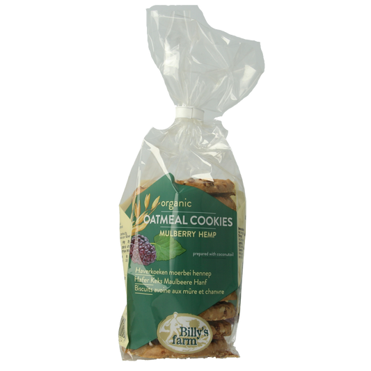 Billy's Farm Haverkoekjes met moerbei en hennep bio 200 Gram