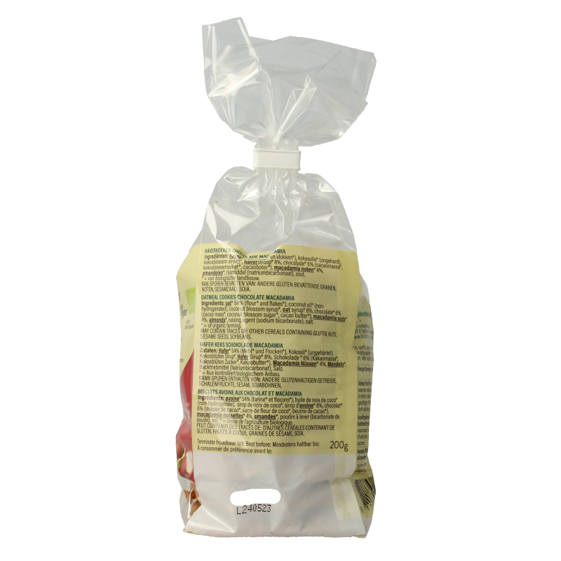 Billy's Farm Macadamia chocolade haverkoeken bio 200 Gram
