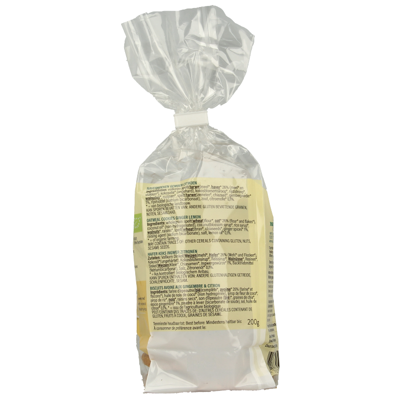 Billy's Farm Haverkoeken gember-citroen bio 200 Gram