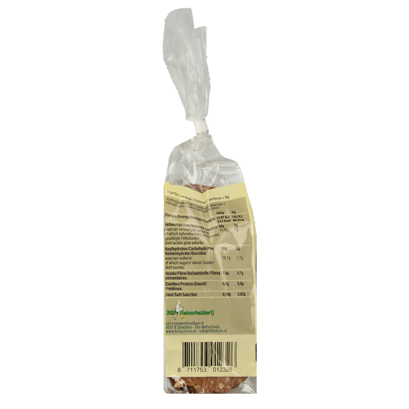 Billy's Farm Haverkoekjes hazelnoot-cacao bio 175 Gram