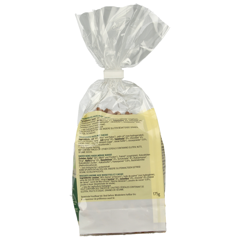 Billy's Farm Haverkoekjes hazelnoot-cacao bio 175 Gram