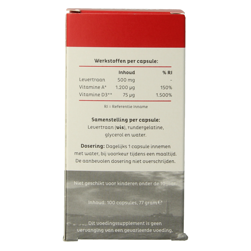Draisma Vitamine A + D levertraan 100 Capsules
