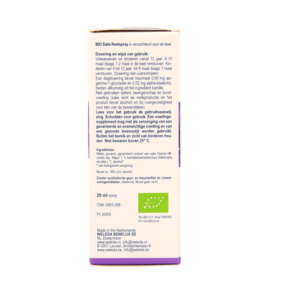 Weleda Salie keelspray bio 20.00 Milliliter