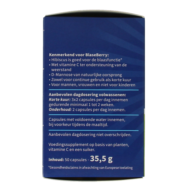 Blaseberry Cranberry D-Mannose & hibiscus 50 Capsules