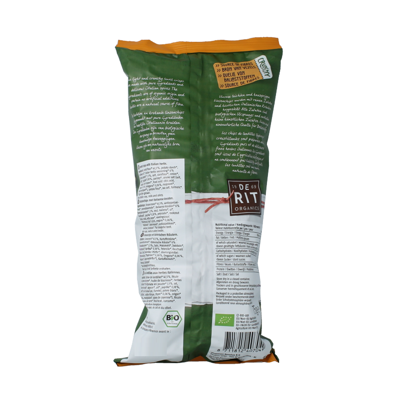 De Rit Linzenchips Italian herbs bio 75 Gram