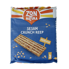 Zonnatura Sesam crunch reep 50 gram 3.00 Stuks