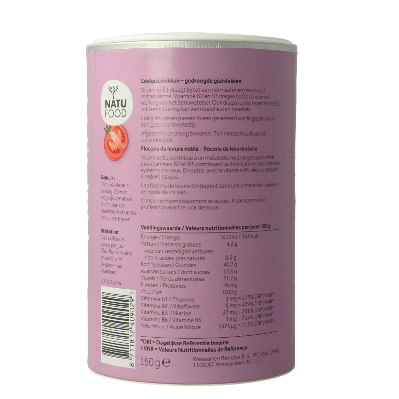 Natufood Edelgistvlokken 150 Gram